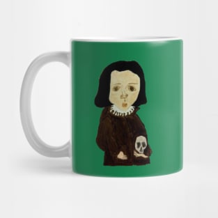 funny cute weird medieval kid painting Mug